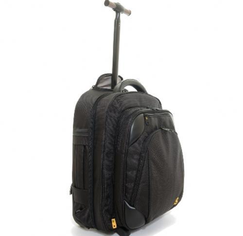 Gate8 Cabin Approved Carry On Hand Luggage  X 2 Wheel Ballisitic Nylon Wheeled Garment Bag + ZipOff Laptop Bag